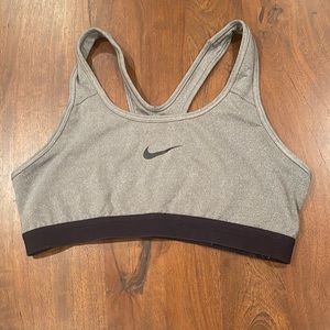 Gray Nike sports bra